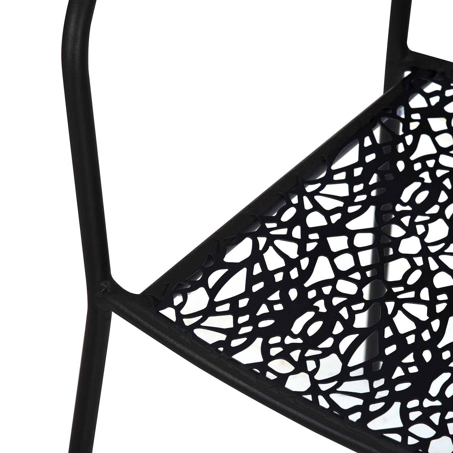 Nilkamal Erinda Metal Living Room Arm Chair (Black)