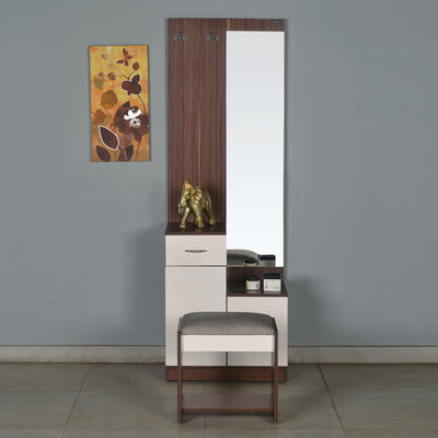 Nilkamal Erwin Dressing Table (Walnut / White)