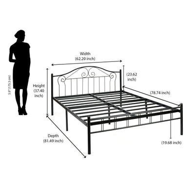 Nilkamal Esca Neo Double Bed (Black)