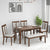 Nilkamal Elanza Solid Wood 6 Seater Dining Set with Bench (Antique Cherry)
