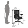 Nilkamal Ethen Mid Back Office Chair (Black)