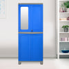 Nilkamal Freedom Big 1 (FB1M) Plastic Storage Cabinet with Mirror (Deep Blue & Grey)