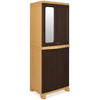 Nilkamal Freedom Big 1 (FB1M) Plastic Storage Cabinet with Mirror (Weather Brown & Biscuit)