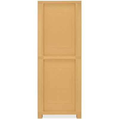 Nilkamal Freedom Big 1 (FB1M) Plastic Storage Cabinet with Mirror (Weather Brown & Biscuit)