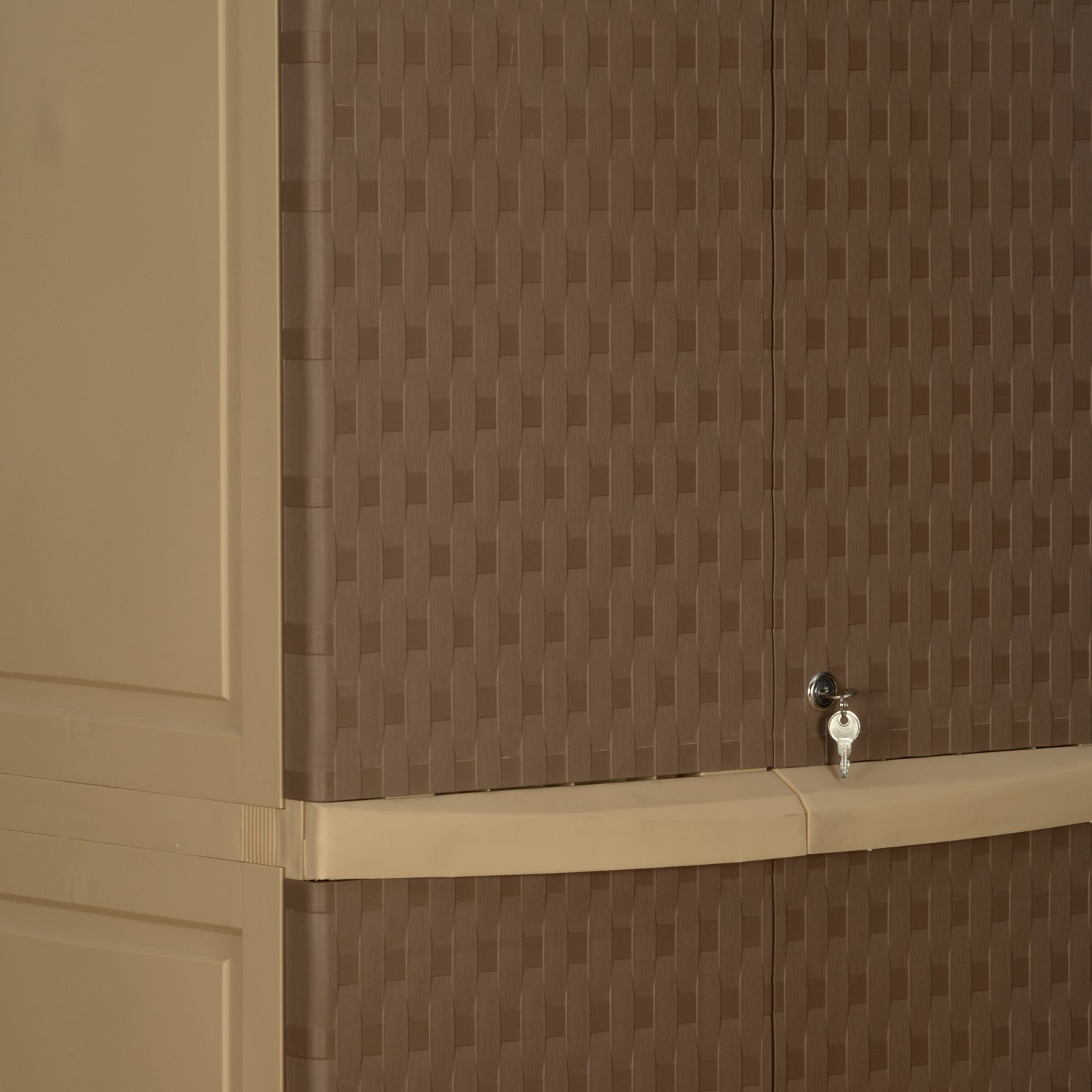 Nilkamal Freedom Big 6 (FB 6) Plastic Storage Cabinet (Ratan Dark Beige / New Cream)