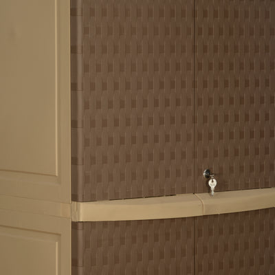 Nilkamal Freedom Big 6 (FB 6) Plastic Storage Cabinet (Ratan Dark Beige / New Cream)