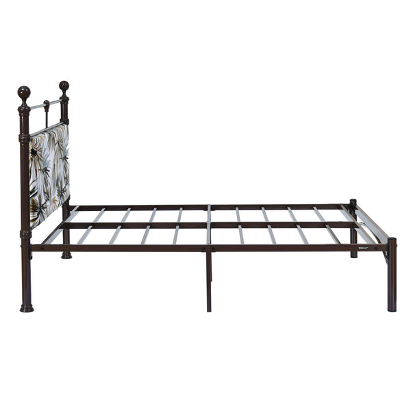 Nilkamal Flora Prince Metal Single Bed (Brown) Nilkamal Furniture