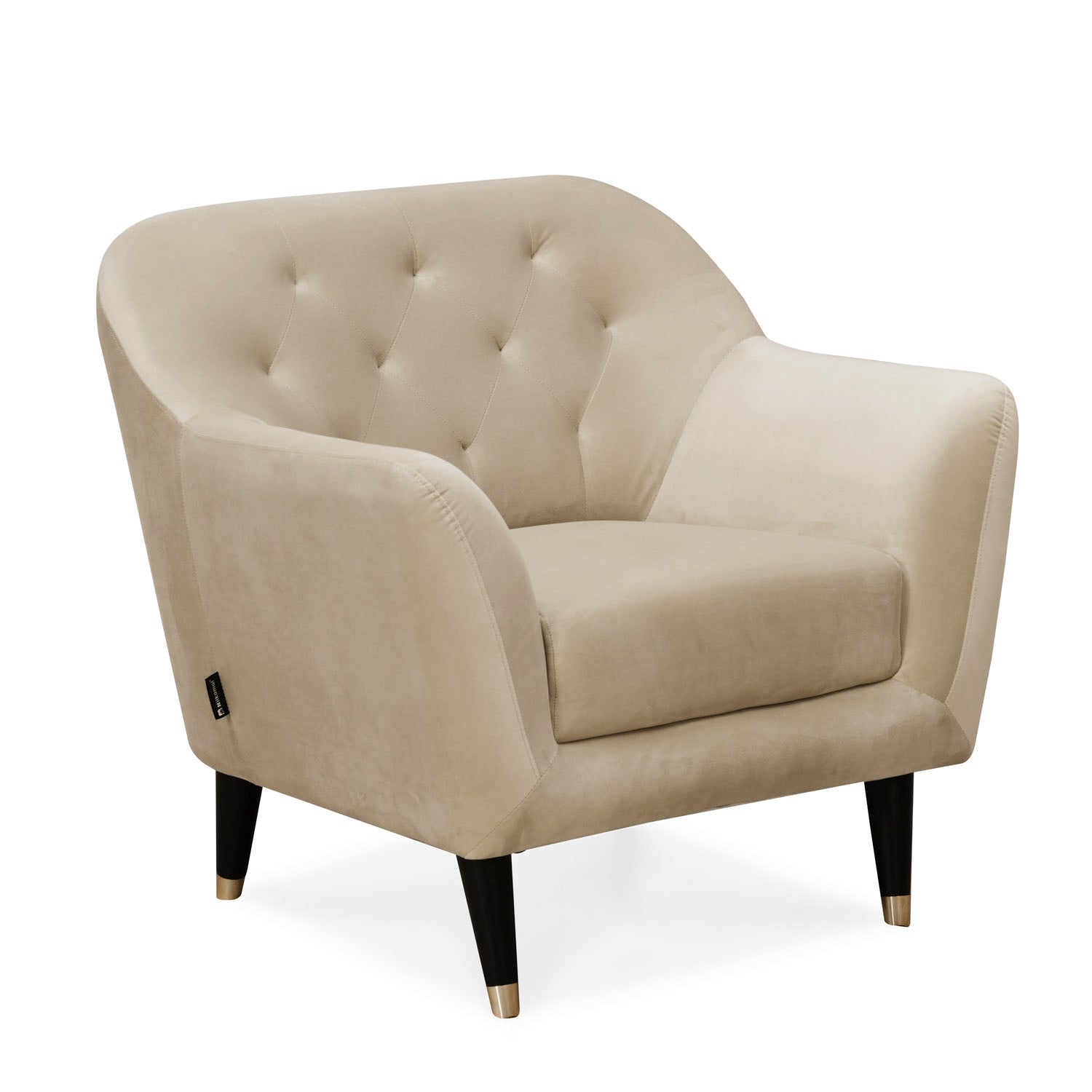 Nilkamal Roslin Fabric 1 Seater Sofa (Beige)