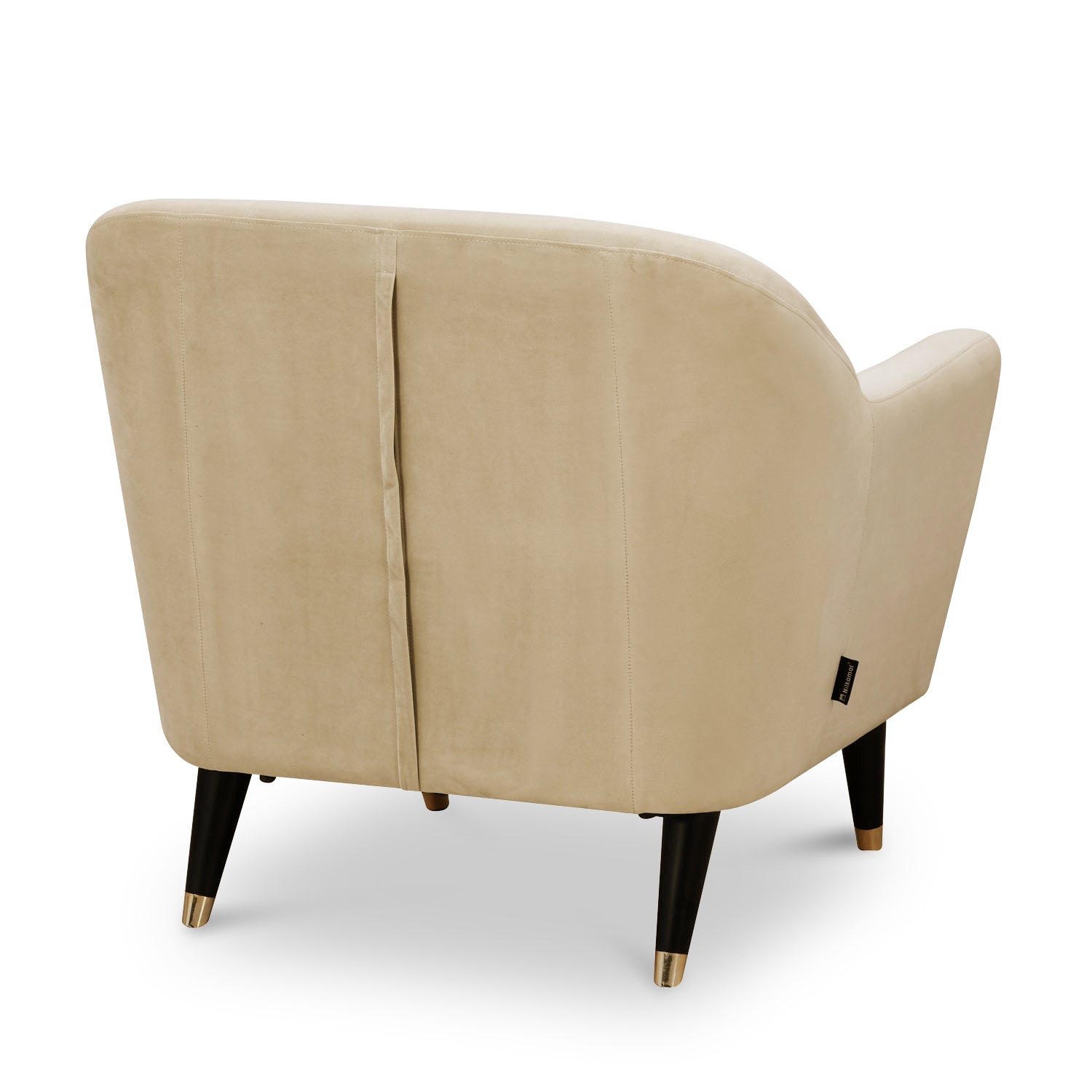 Nilkamal Roslin Fabric 1 Seater Sofa (Beige)