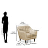 Nilkamal Roslin Fabric 1 Seater Sofa (Beige)