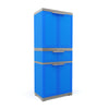 Nilkamal Freedom FMDR 1C Plastic Storage Cabinet with 1 Drawer (Deep Blue & Grey) - Slight Side View 2