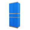 Nilkamal Freedom FMDR 1C Plastic Storage Cabinet with 1 Drawer (Deep Blue & Grey) - Slight Back View