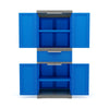Nilkamal Freedom FMDR 1C Plastic Storage Cabinet with 1 Drawer (Deep Blue & Grey) - Open Drawer View