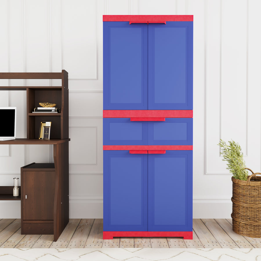 Nilkamal Freedom with 1 Drawer (Pepsi Blue / Bright Red / Yellow)