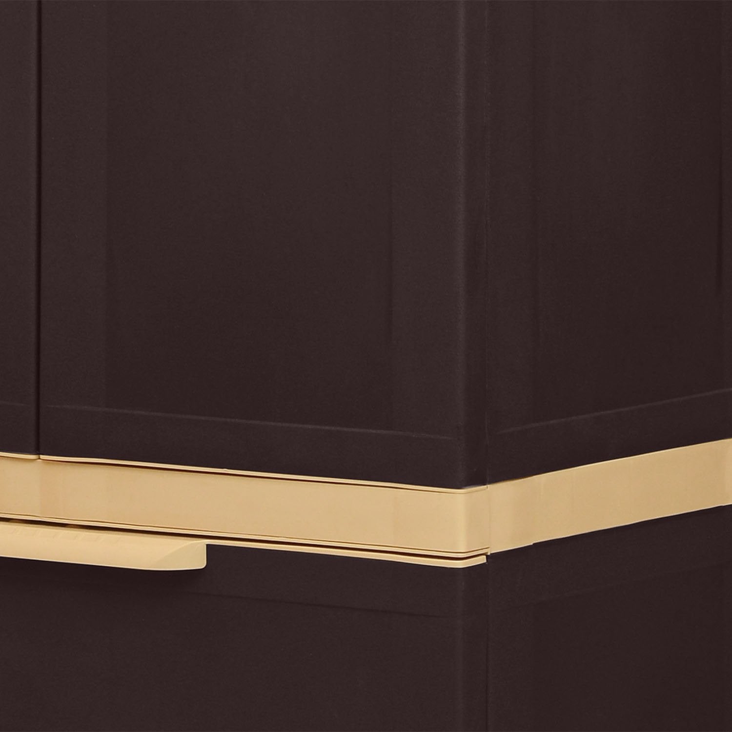 Nilkamal Freedom FMDR 2B Plastic Storage Cabinet with 2 Drawer (Weathered Brown / Biscuit)