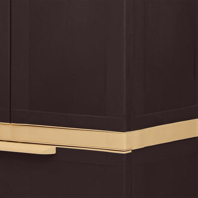 Nilkamal Freedom FMDR 2B Plastic Storage Cabinet with 2 Drawer (Weathered Brown / Biscuit)