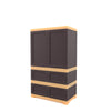 Nilkamal Freedom FMDR 2B Plastic Storage Cabinet with 2 Drawer (Weathered Brown / Biscuit) - Back View