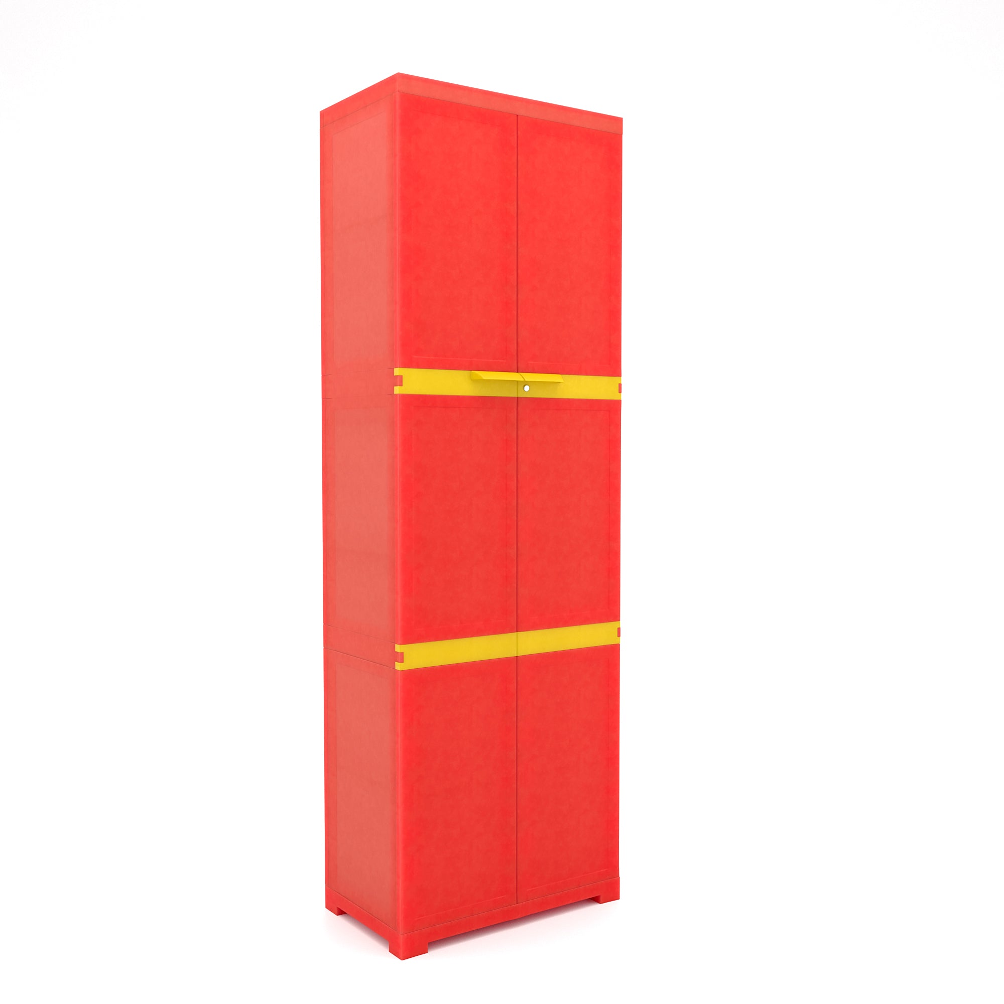 Nilkamal Freedom Mini Large (FML) Plastic Storage Cabinet (Bright Red / Yellow)