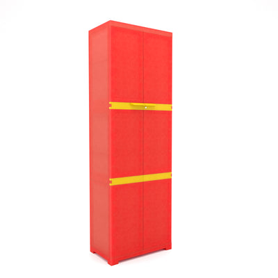 Nilkamal Freedom Mini Large (FML) Plastic Storage Cabinet (Bright Red / Yellow)