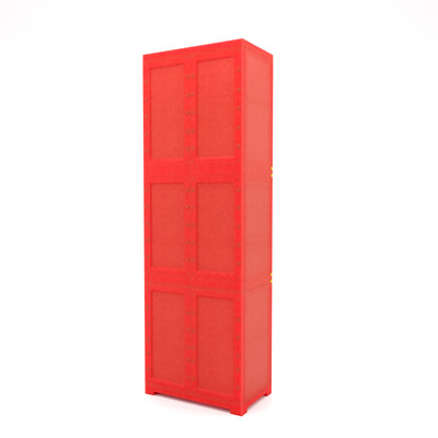 Nilkamal Freedom Mini Large (FML) Plastic Storage Cabinet (Bright Red / Yellow)