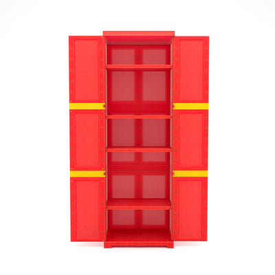 Nilkamal Freedom Mini Large (FML) Plastic Storage Cabinet (Bright Red / Yellow)