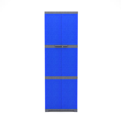 Nilkamal Freedom Mini Large (FML) Plastic Storage Cabinet (Deep Blue / Grey)