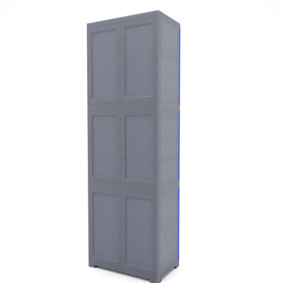 Nilkamal Freedom Mini Large (FML) Plastic Storage Cabinet (Deep Blue / Grey)