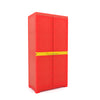 Nilkamal Freedom Mini Medium (FMM) Plastic Storage Cabinet (Bright Red / Yellow) - Slight Side View-2