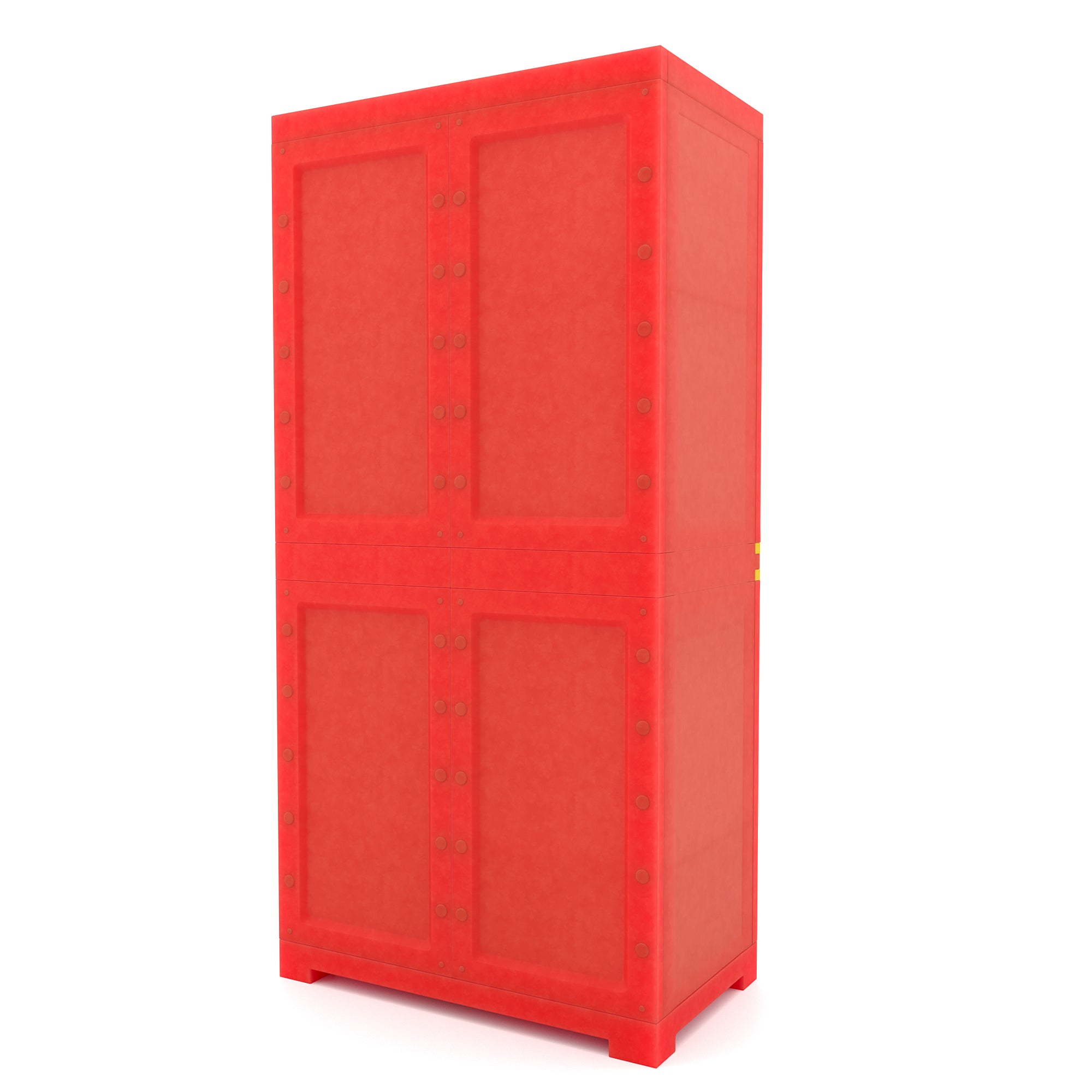 Nilkamal Freedom Mini Medium (FMM) Plastic Storage Cabinet (Bright Red / Yellow)
