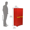 Nilkamal Freedom Mini Medium (FMM) Plastic Storage Cabinet (Bright Red / Yellow) - Size In Centimeter