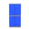Nilkamal Freedom Mini Medium (FMM) Plastic Storage Cabinet (Deep Blue / Grey) - Front View