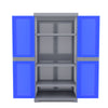 Nilkamal Freedom Mini Medium (FMM) Plastic Storage Cabinet (Deep Blue / Grey) - Front View With Open Drawer