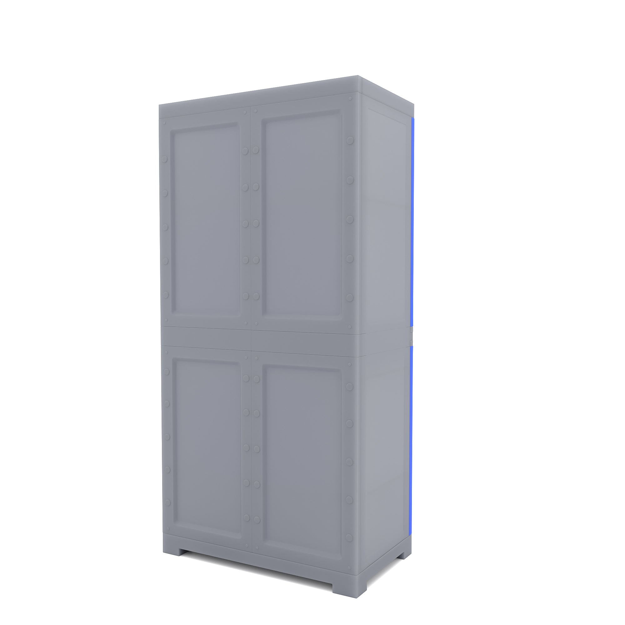 Nilkamal Freedom Mini Medium (FMM) Plastic Storage Cabinet (Deep Blue / Grey)