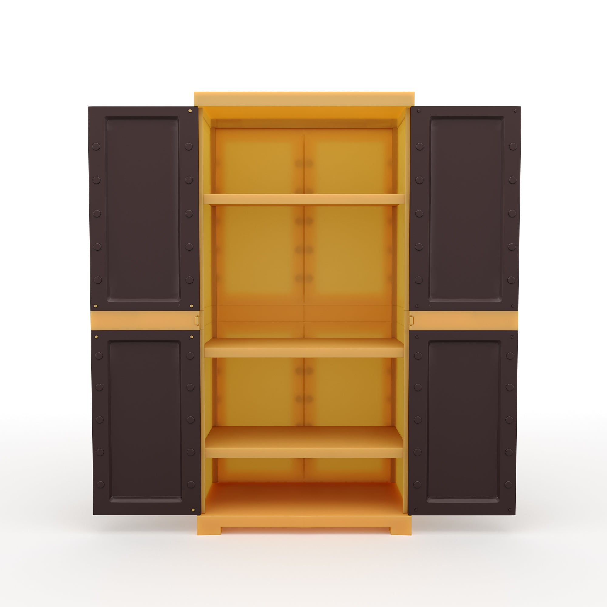 Nilkamal Freedom Mini Medium (FMM) Plastic Storage Cabinet (Weathered Brown / Biscuit)