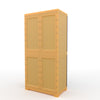 Nilkamal Freedom Mini Medium (FMM) Plastic Storage Cabinet (Weathered Brown / Biscuit) - Back View