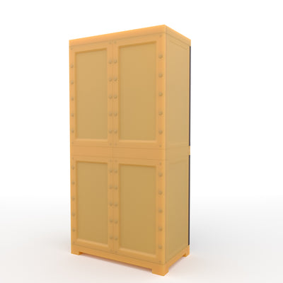 Nilkamal Freedom Mini Medium (FMM) Plastic Storage Cabinet (Weathered Brown / Biscuit)