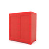 Nilkamal Freedom Mini Small (FMS) Plastic Storage Cabinet (Bright Red / Yellow) - Back View