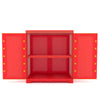 Nilkamal Freedom Mini Small (FMS) Plastic Storage Cabinet (Bright Red / Yellow) - Front Storage View