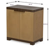 Nilkamal Freedom Mini 09 (FMSC09) Plastic Shoe Cabinet (Sandy Brown / Dark Brown) - Size In Centimeter