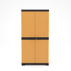 Nilkamal Freedom Mini 18 (FMSC18) Plastic Shoe Cabinet (Sandy Brown / Dark Brown)