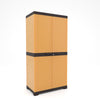 Nilkamal Freedom Mini 18 (FMSC18) Plastic Shoe Cabinet (Sandy Brown / Dark Brown)