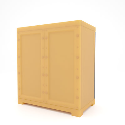 Nilkamal Freedom Mini Small (FMS) Plastic Storage Cabinet (Weathered Brown / Biscuit)