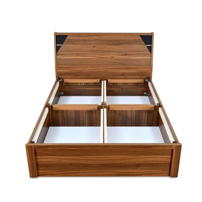 Nilkamal Fremont Engineered Wood King Box Bed (Walnut /  Wenge)