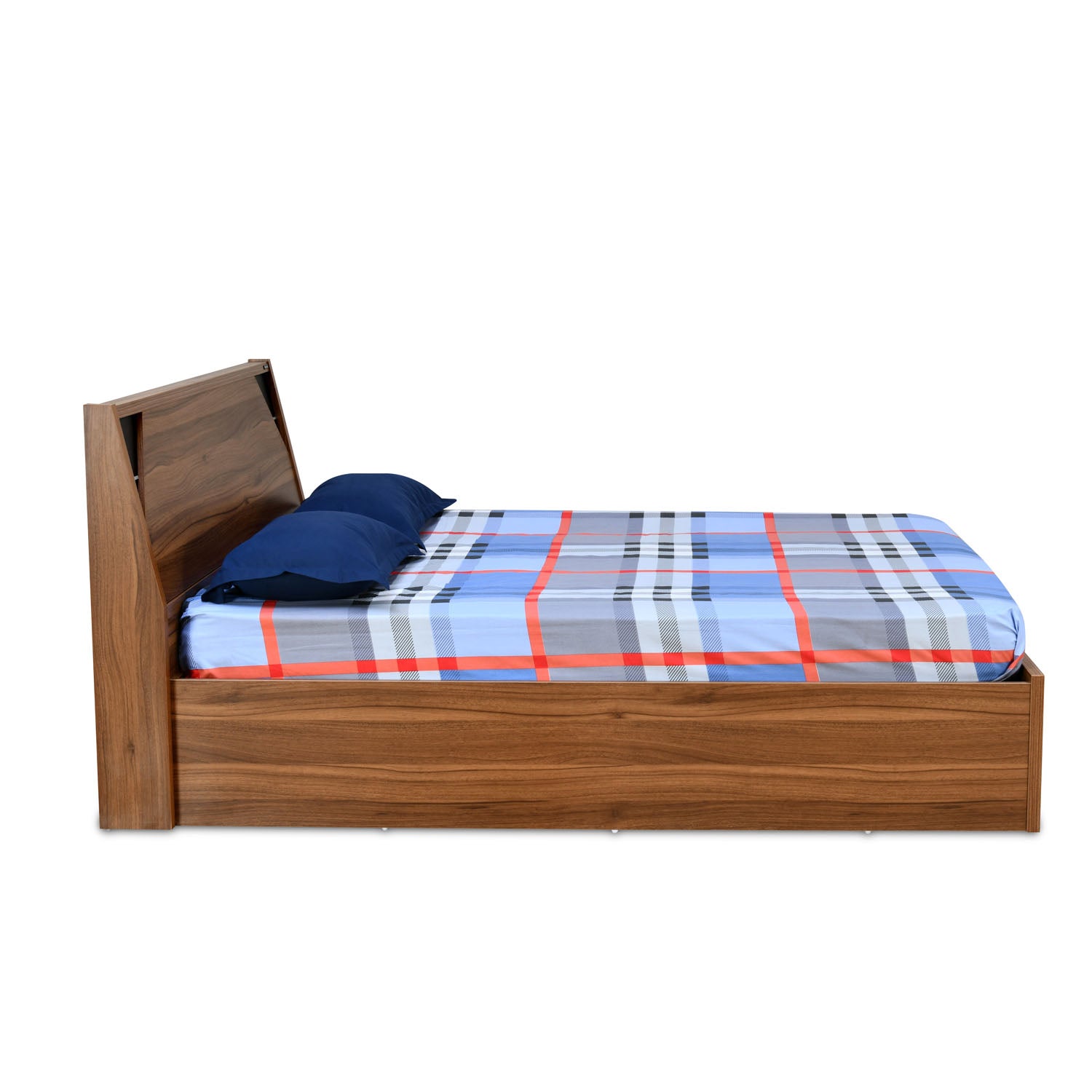 Nilkamal Fremont Engineered Wood King Box Bed (Walnut /  Wenge)