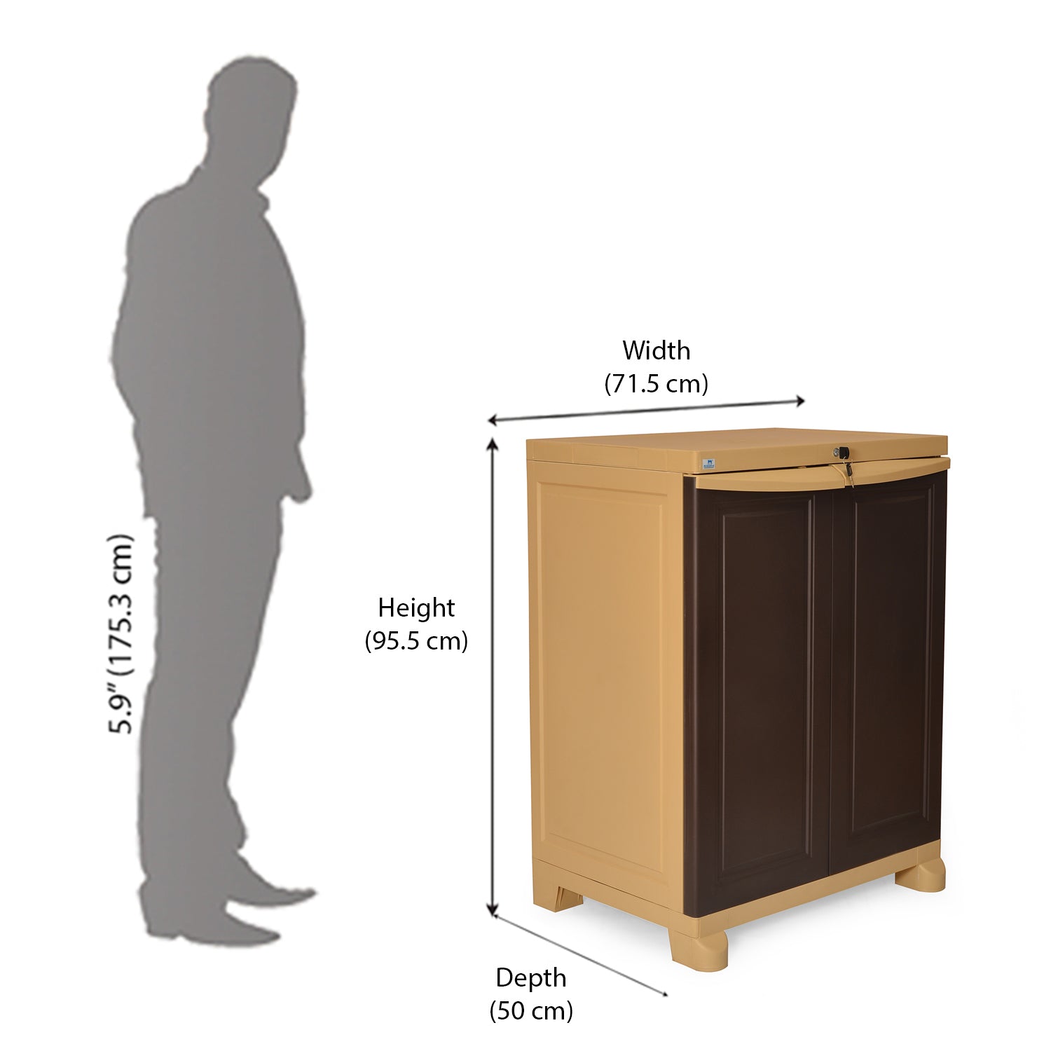 Nilkamal Freedom Small 1 (Weathered Brown and Biscuit)