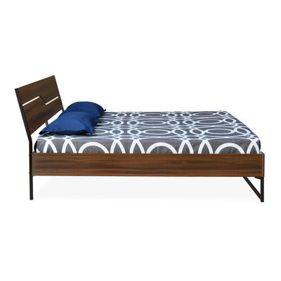 Nilkamal Fusion Engineered Wood King Bed (Classic Walnut)