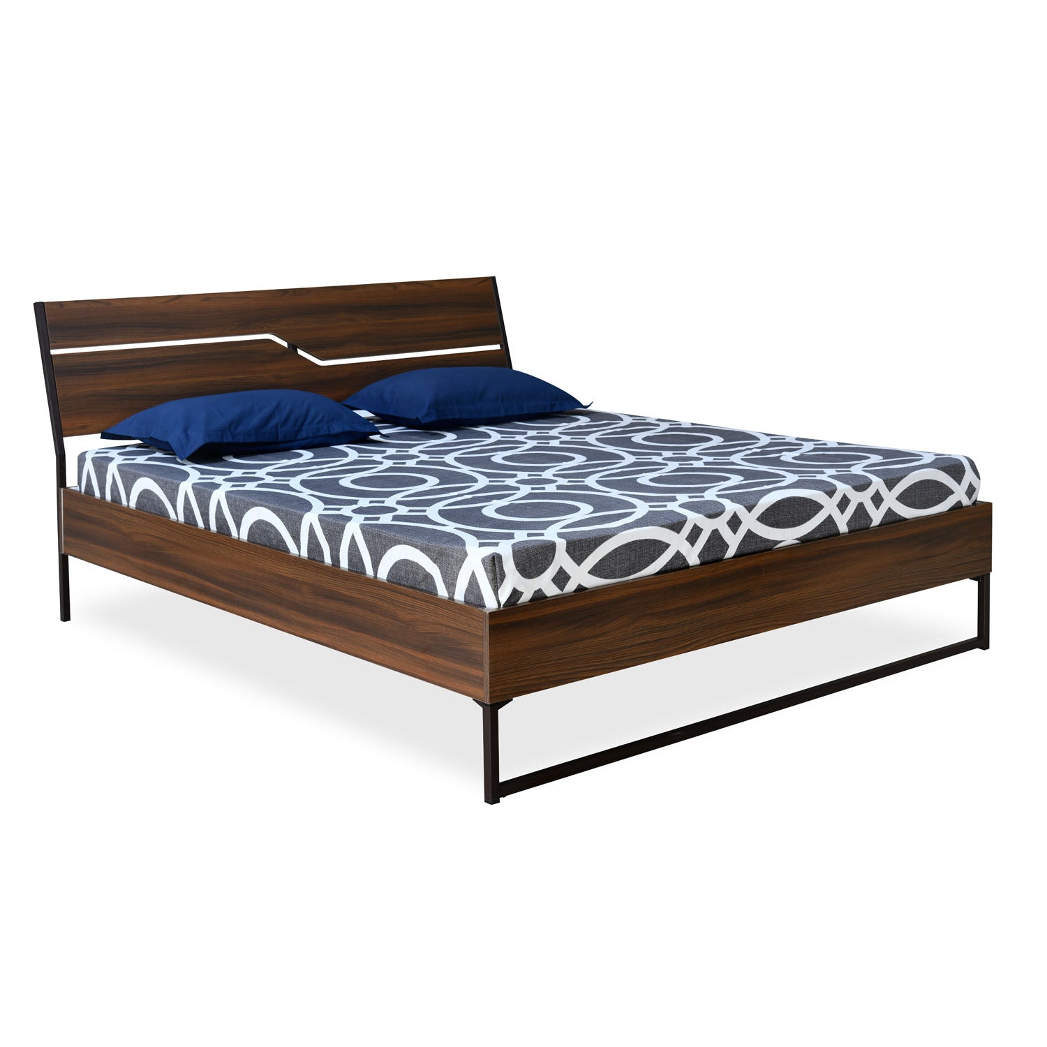 Nilkamal Fusion Queen Bed (Classic Walnut)