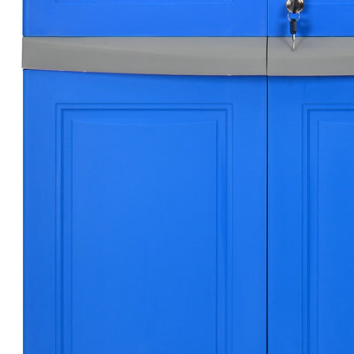 Nilkamal Freedom Big 1 (FB1M) Plastic Storage Cabinet with Mirror (Deep Blue & Grey)