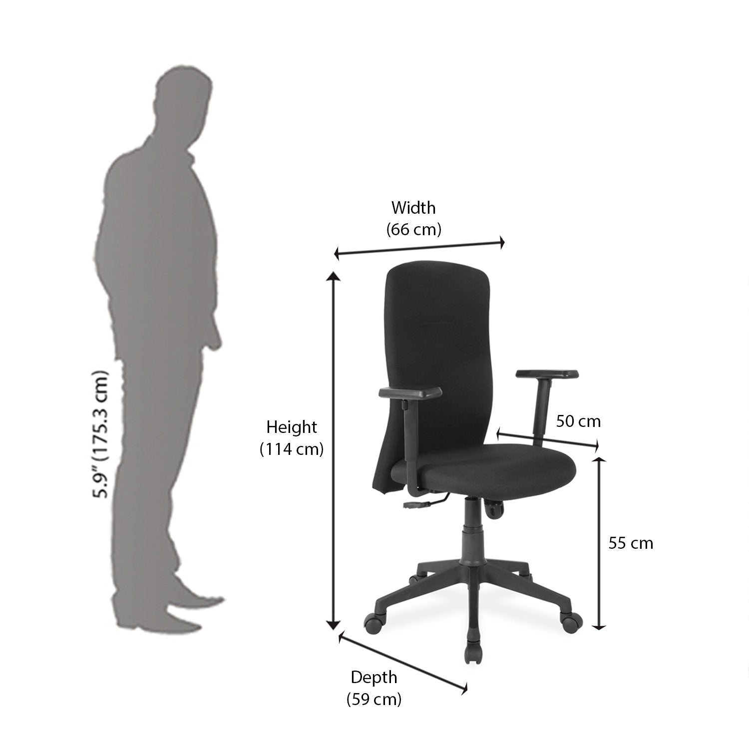Nilkamal blaze high back clearance chair