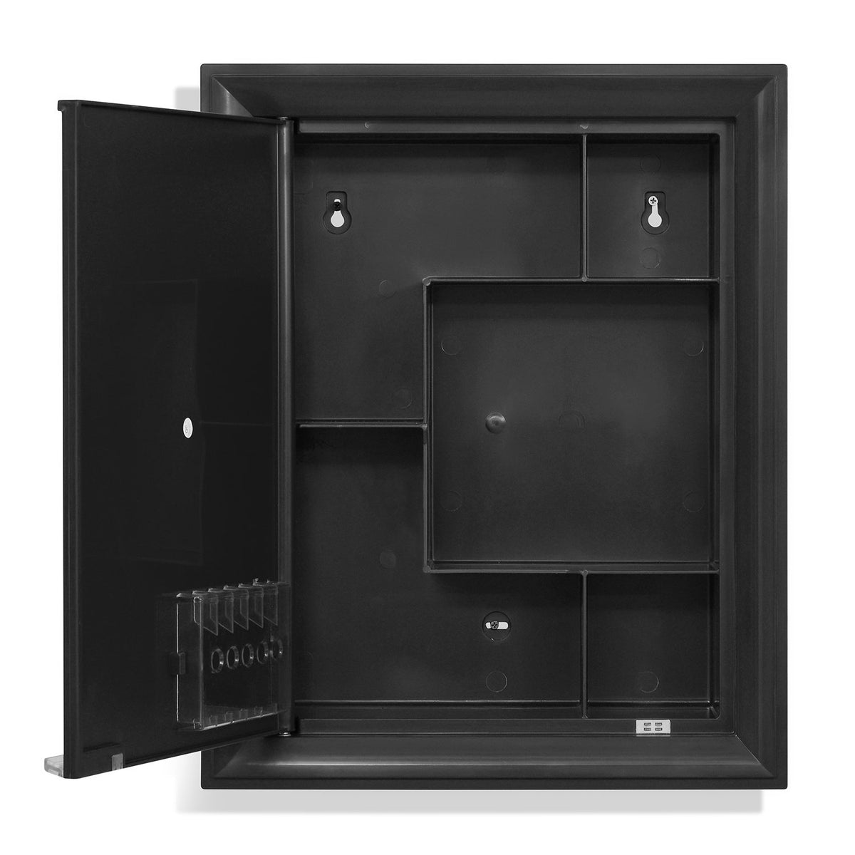 Buy Nilkamal Gem Plastic Cabinet with Mirror (Black) Online In India